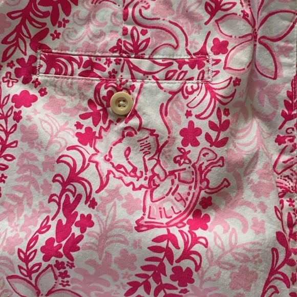 Lily Pulitzer Women’s Pink‎ Floral Cotton Cropped Capri Pants size 8 - Picture 6 of 8